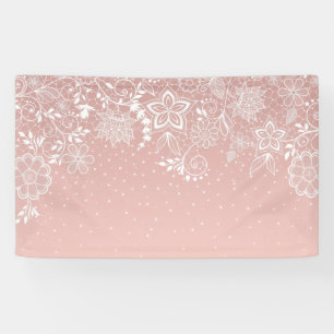Lona Cordón blanco elegante floral y diseño del confe