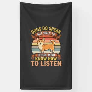 Lona Corgi Dogs Do Speak Vintage Quote