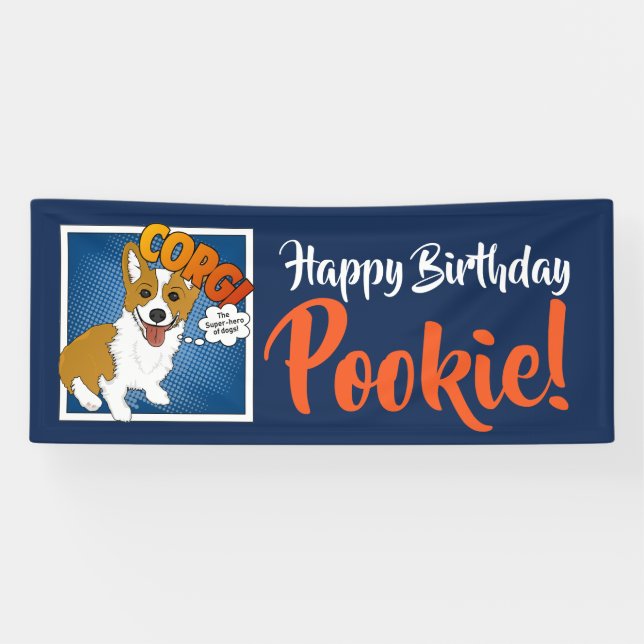 Lona ¡Corgi, el super héroe de perros! (Horizontal)