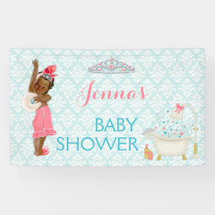 Lona Corona de Princesa Étnica Bañera Niña Aqua Rosa