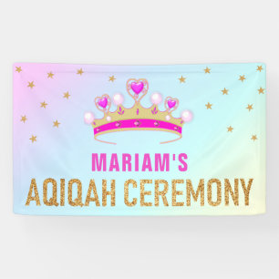 Lona Corona de Princesa Rosa Linda Aqiqah