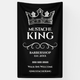 Lona Corona del Rey Blanco y Barbería de Mustache