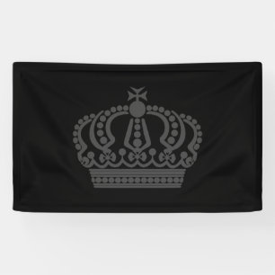 Lona Corona gris con fondo negro