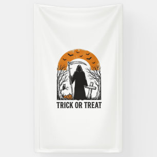 Lona Cosechador de Halloween Truco o trato Vintage espe