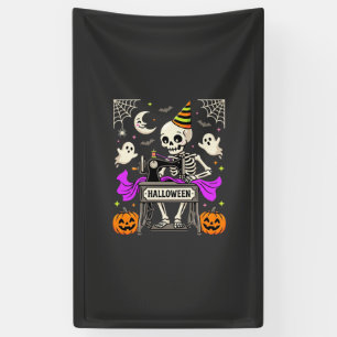 Lona Costura de Halloween Esqueleto Espeluznante Fantas