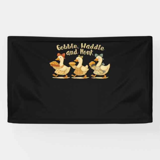 Lona Cosy Fall Season Goble Waddle Honk Cute Cot (Horizontal)