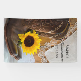 Lona Country Sunflower and Lace Western Quinceañera