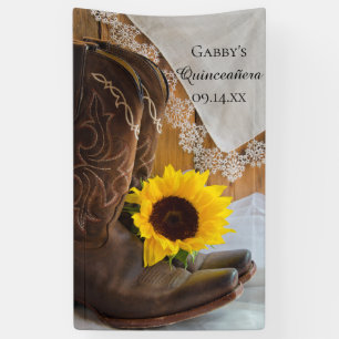 Lona Country Sunflower and Lace Western Quinceañera