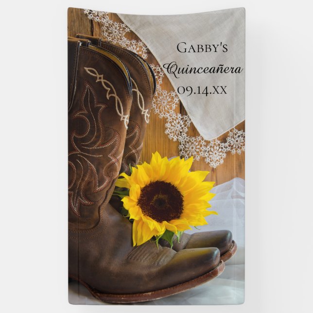 Lona Country Sunflower and Lace Western Quinceañera (Vertical)