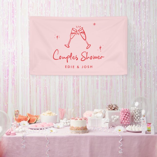 Lona Couples shower modern natural elegant handwritten (Fiesta)