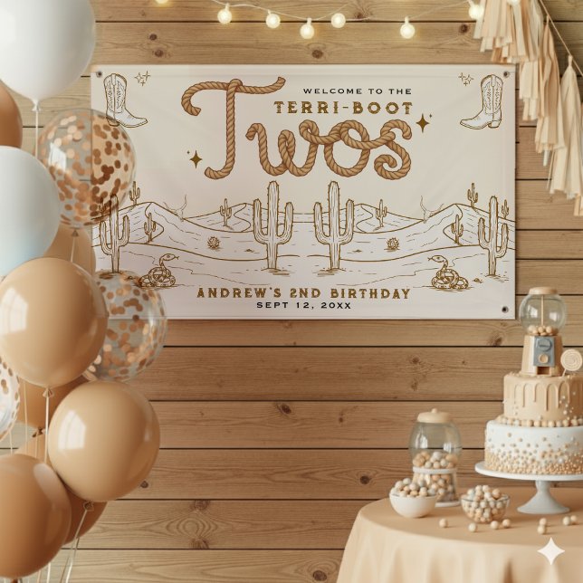 Lona Cowboy 2nd Birthday Party Terri-Boot Twos Western (Subido por el creador)