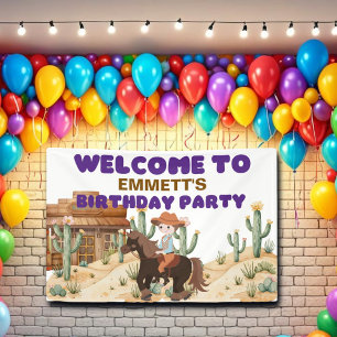 Lona Cowboy en la fiesta de cumpleaños de caballo