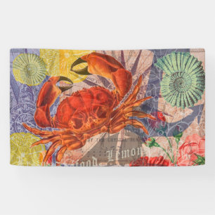 Lona Crab Nautical Beach Art