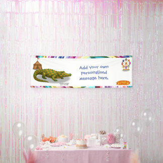 Lona Crawford, painted circus crocodile