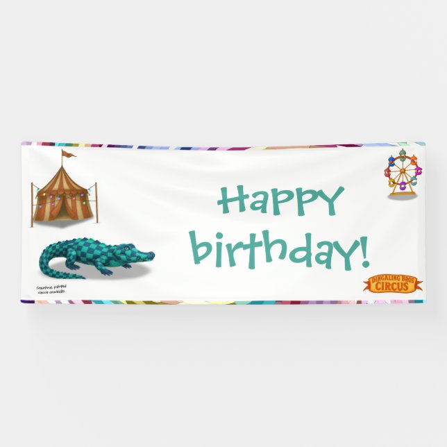 Lona Crawford, painted circus crocodile (Horizontal)