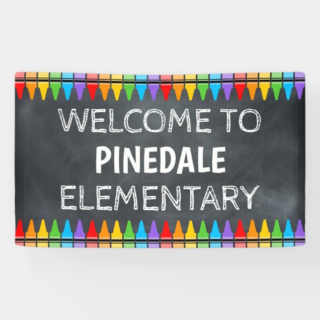 Lona Crayons School Welcome (Horizontal)