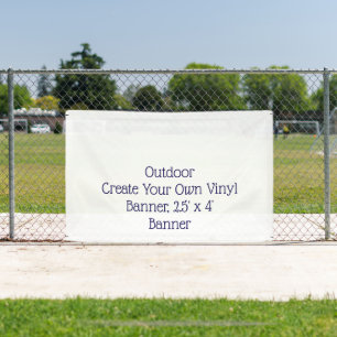 Lona Crea tu propio banner de vinilo, 2,5' x 4' para ex