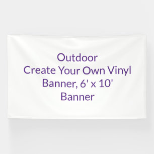 Lona Crea tu propio banner de vinilo, 6' x 10' para ext