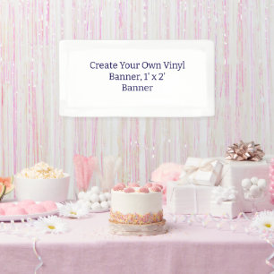 Lona Crea tu propio banner de vinilo, banner de 1' x 2'
