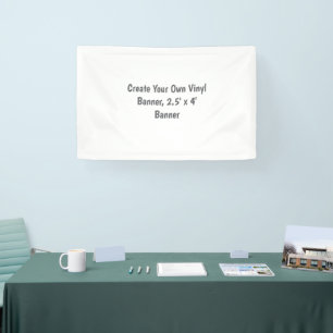 Lona Crea tu propio banner de vinilo, banner de 2,5' x