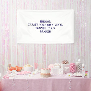 Lona Crea tu propio banner de vinilo, banner de 3' x 5'