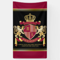 Crea tu propio escudo de armas rojo León de oro