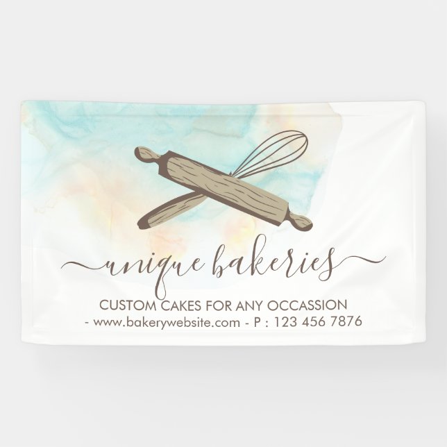 Lona Creadores de Pasteles de Panadería del Círculo Ama (Horizontal)