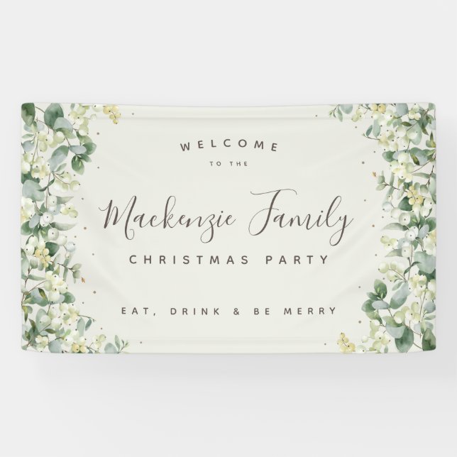 Lona Cream Snowberry+Eucalyptus Navidades fiesta de fer (Horizontal)