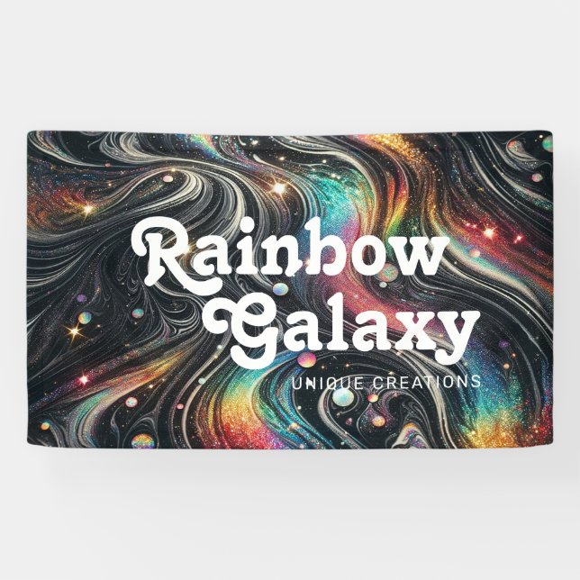 Lona Creativo galáctico Holográfico Purpurina Arcoiris  (Horizontal)
