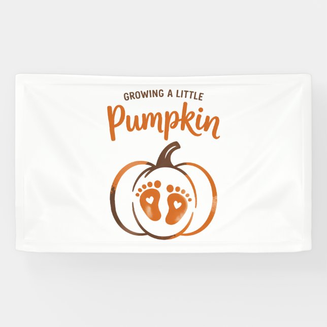 Lona Crecer una pequeña caída graciosa de la calabaza (Horizontal)