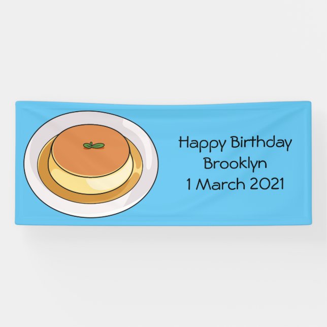Lona Creme caramel personalizado ilustracion (Horizontal)