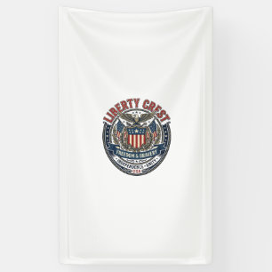 Lona Crest de la Libertad Patriótico Heráldica Patrióti