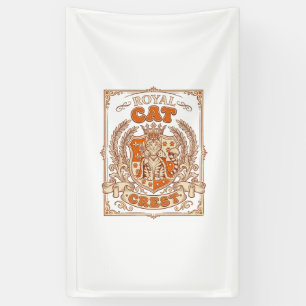 Lona Crestal Real Gato Heráldica Escudo de Armas Vintag