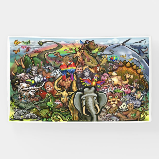 Lona Criaturas Bestias y animales (Horizontal)