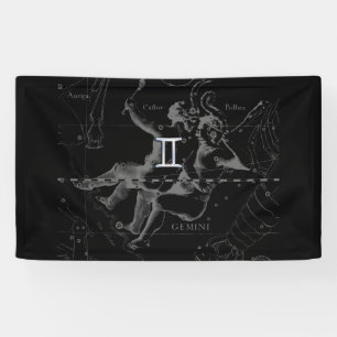 Lona Cromo como el Rótulo Gemini Zodiac en Hevelius