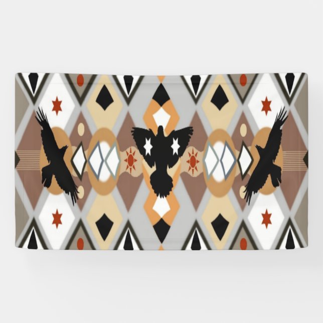 Lona Crow nativo americano (Horizontal)