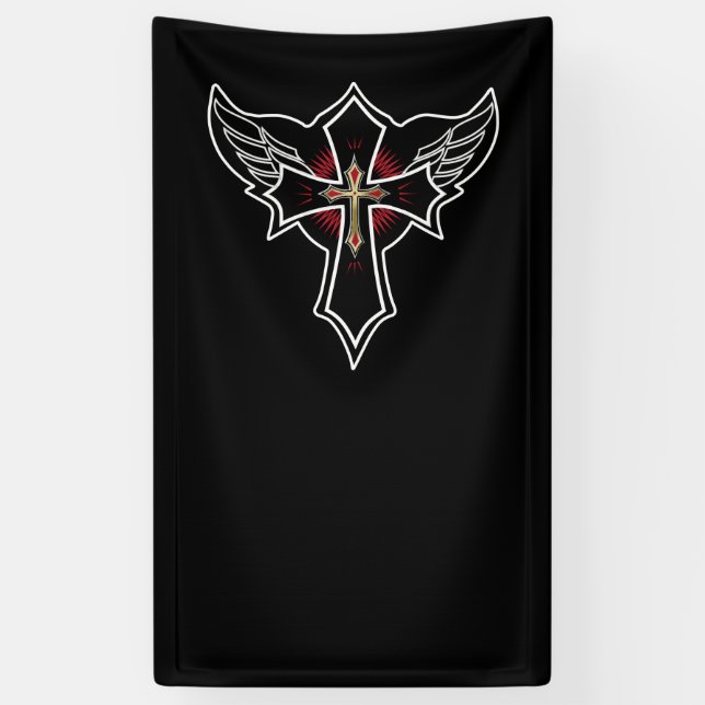 Lona Cruz cristiana (Vertical)