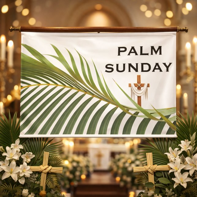 Lona Cruz del Domingo de Ramos con Palma Verde (Subido por el creador)