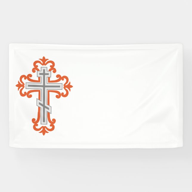 Lona Cruz ortodoxa (Horizontal)