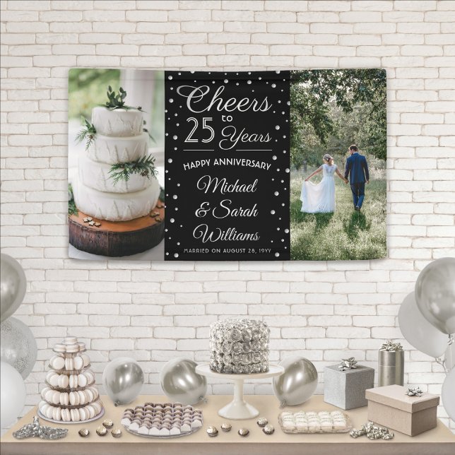 Lona CUALQUIER Aniversario Saluda 2 Foto: Blanco y negr (Subido por el creador)