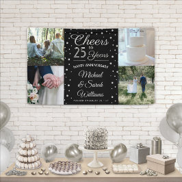 Lona CUALQUIER Aniversario Saluda a la foto en blanco y