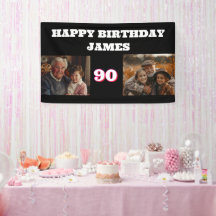 Cualquier cumpleaños 2 Collage de fotos Oro Negro