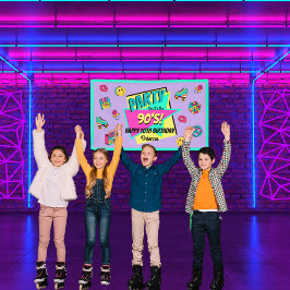 Lona CUALQUIER fiesta de 90 años de edad rosado rosado 