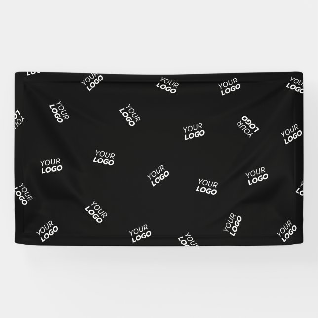 Lona Cualquier logotipo o imagen subida | Patrón disper (Horizontal)