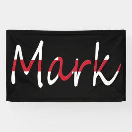 Lona Cualquier nombre sobrepuesto en el banco de bander