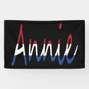 Lona Cualquier nombre sobrepuesto en la bandera de la L