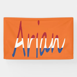 Lona Cualquier nombre sobrepuesto en la bandera de la L