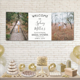 Lona Cualquier tema de ducha de novia Elegante 2 Foto B