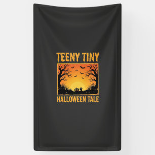 Lona Cuento de Halloween diminuto diseño de bosque embr