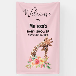 Lona Cuidada Giraffe Watercolor Mamá y Babe Baby Shower